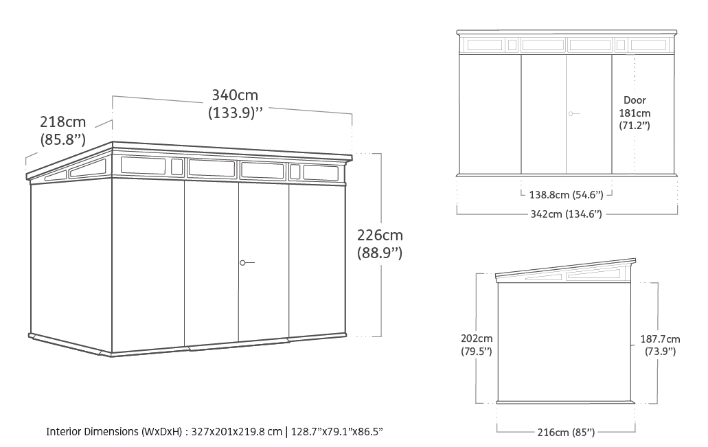 Abri de jardin ARTISAN 11x7 de 340x226x218cm Keter