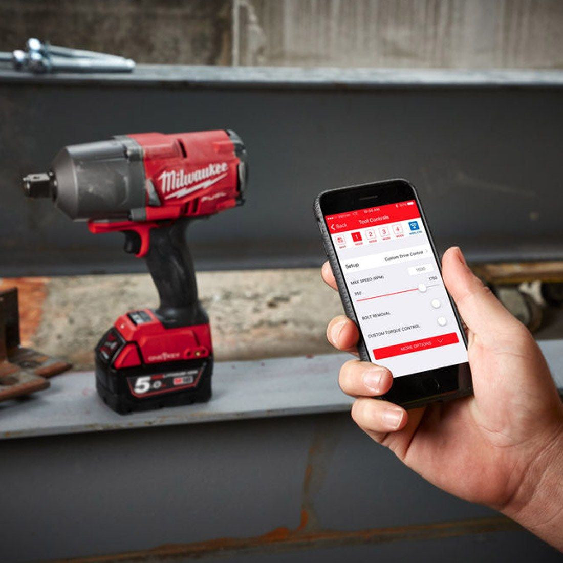 Clé à chocs à couple élevé M18 FUEL ONE-KEY 3/4" avec anneau Milwaukee M18 ONEFHIWF34-502X