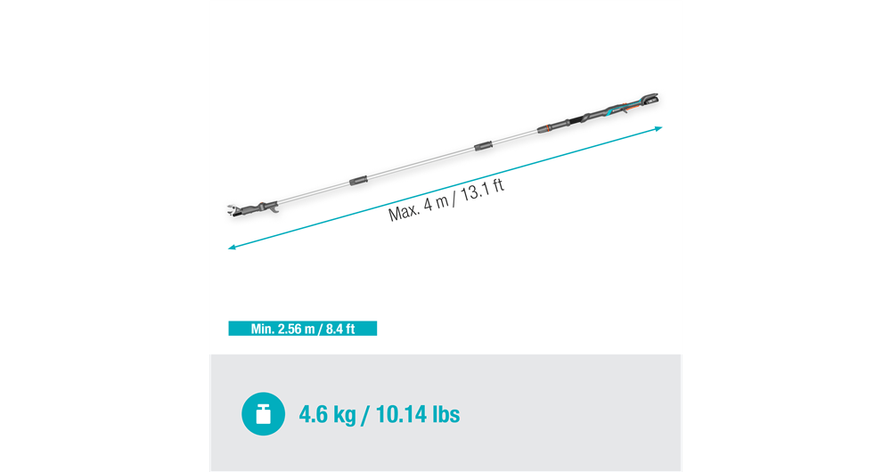 Ensemble coupe-branches télescopique Highcut 360/18V P4A chargeur + batterie Gardena 14776-20
