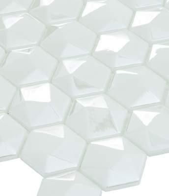 Malla de Gresite Decorativo Honey Diamante Blanco 31,5X29cm Vidrepur - 2
