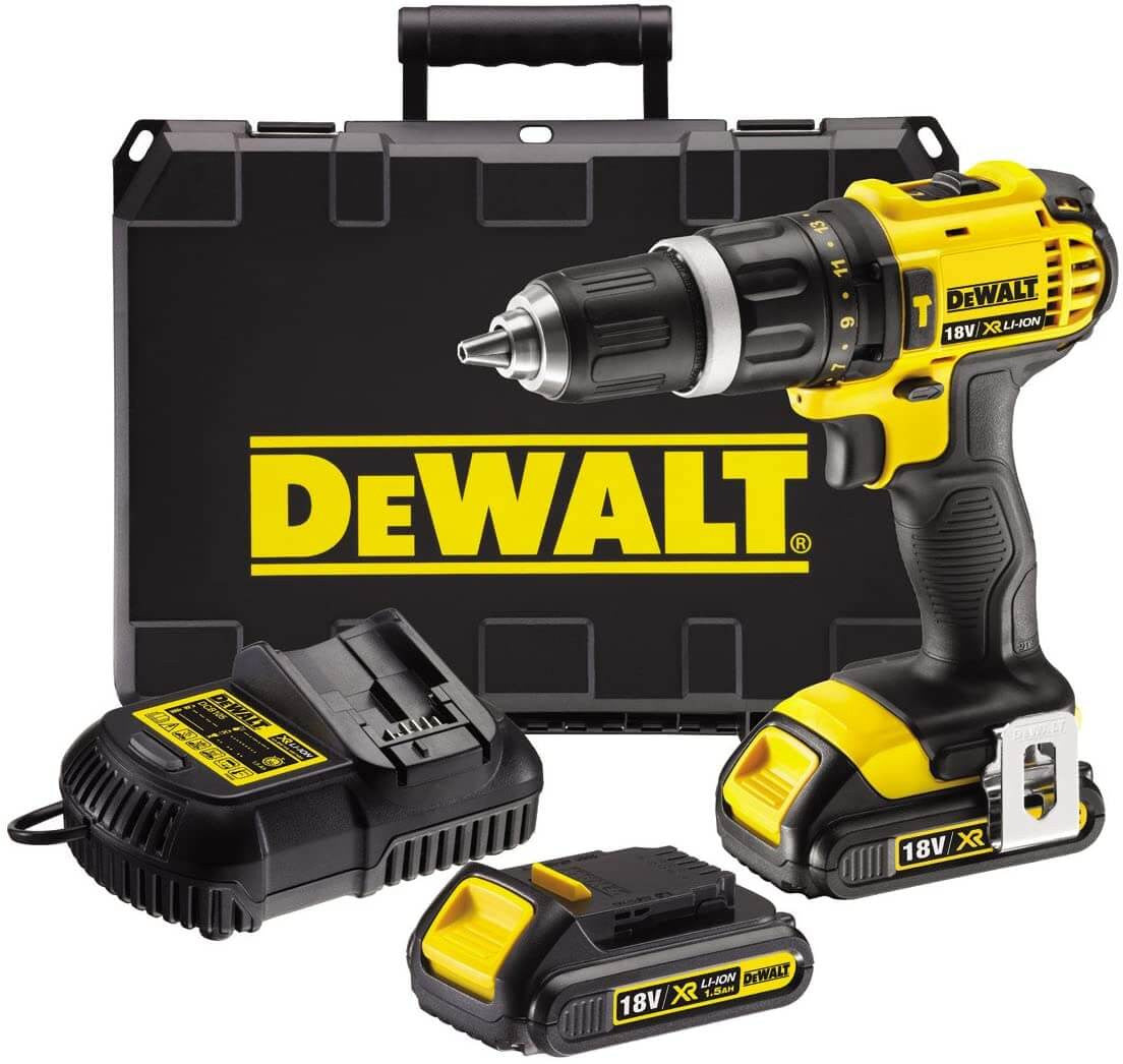 Taladro Percutor XR 18V 60nm con 2 Baterías 1,5ah y maletín Dewalt DCD785C2 DEWALT - 1