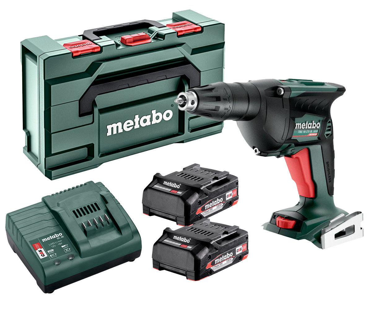 Tournevis pour plaques de plâtre batterie avec 2bat 2 Ah Metabo TBS 18 LTX BL 5000 METABO - 1
