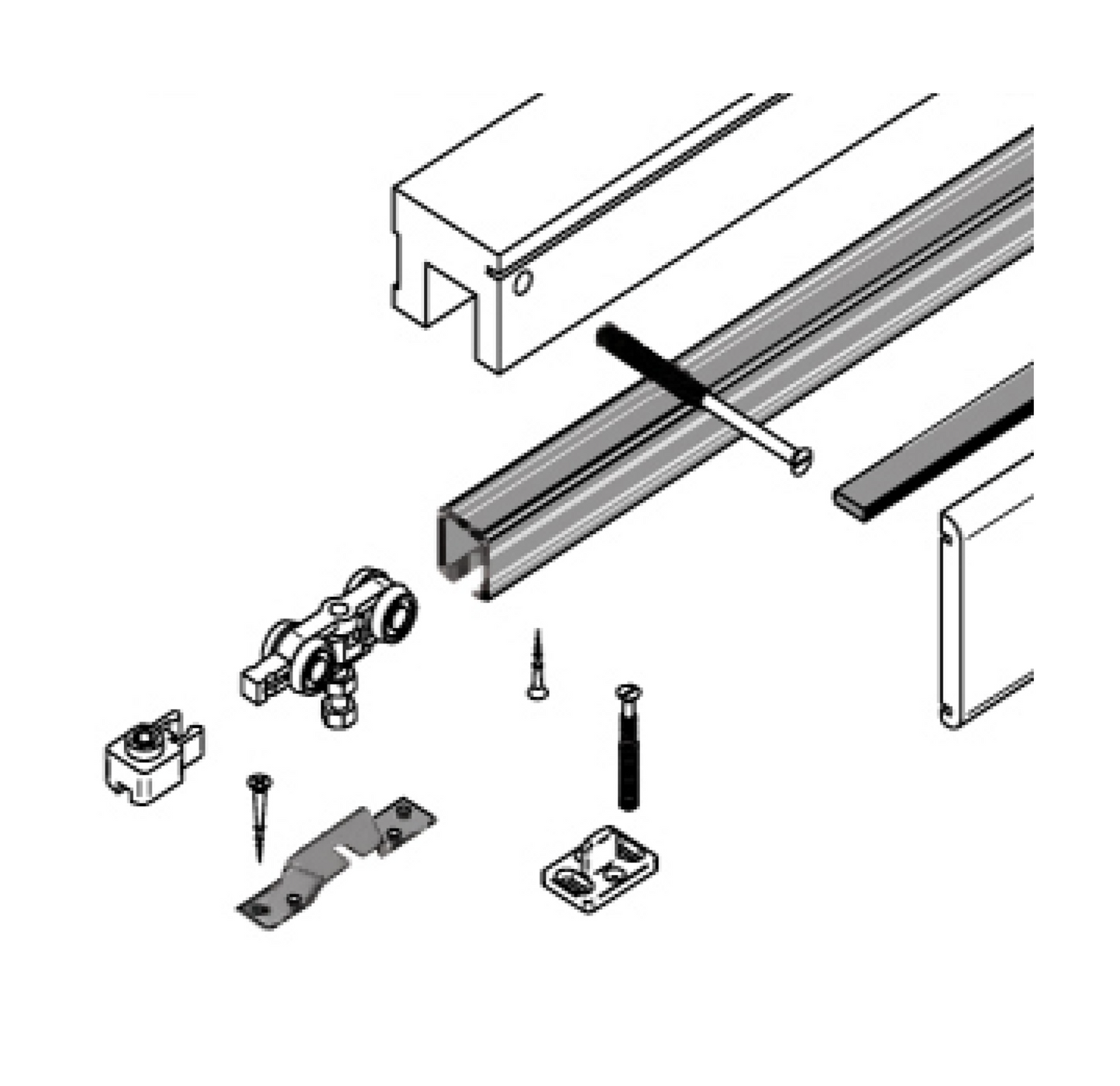 Kit travesaño AppliSystem estructura para puertas correderas sin obras MAYDISA - 4