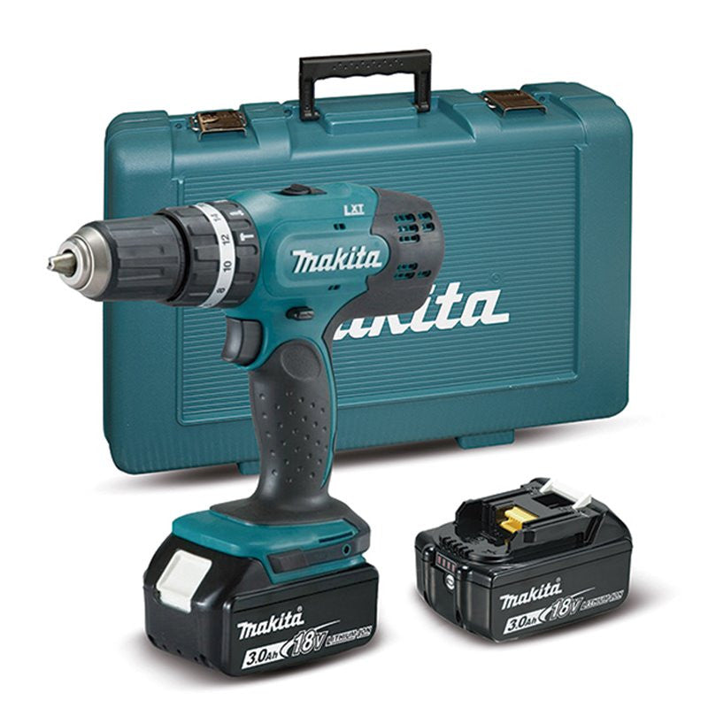 Marteau perforateur 18V avec 2 batteries 3.0Ah et mallette de transport Makita DHP453RFE MAKITA - 1