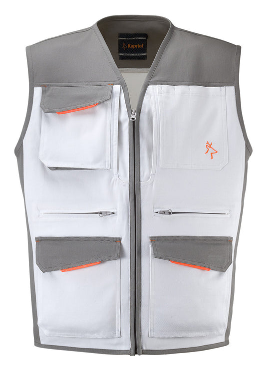 Gilet multi-poches de peintre blanc Kapriol