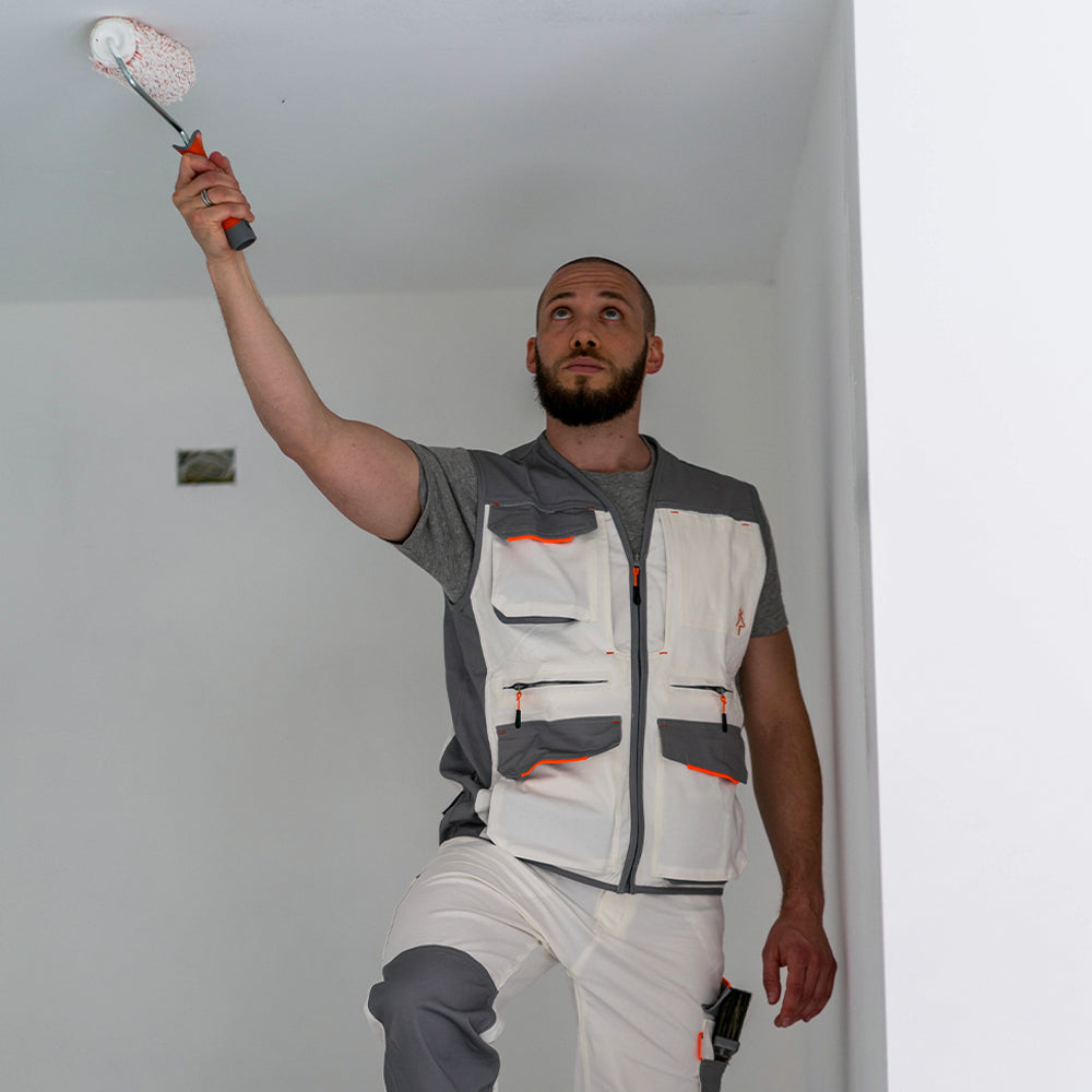 Gilet multi-poches de peintre blanc Kapriol