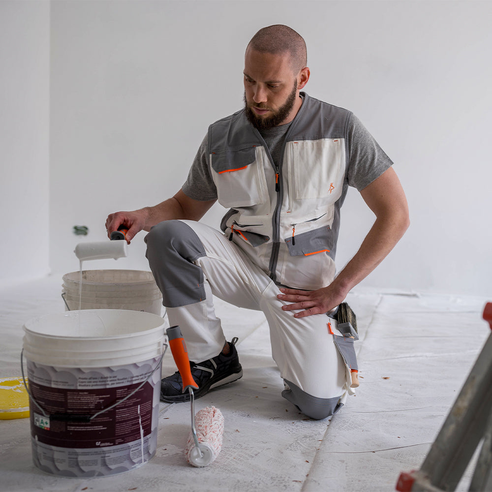 Gilet multi-poches de peintre blanc Kapriol