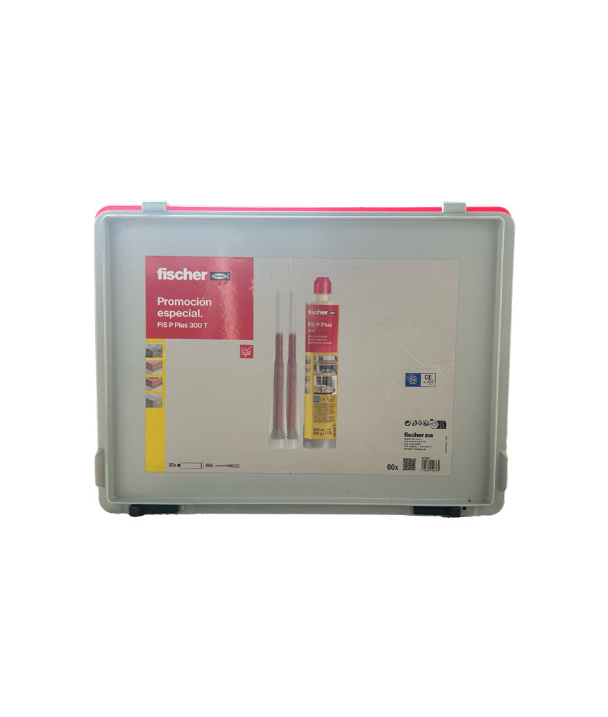 Pack de 20 Cartouches d'Ancre Chimique 300ml FIS P Plus 300 T + 40 buses + boite Fischer 573261