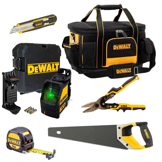 Kit plaques de plâtre : Niveau laser vert DW088CG + 5 outils Dewalt