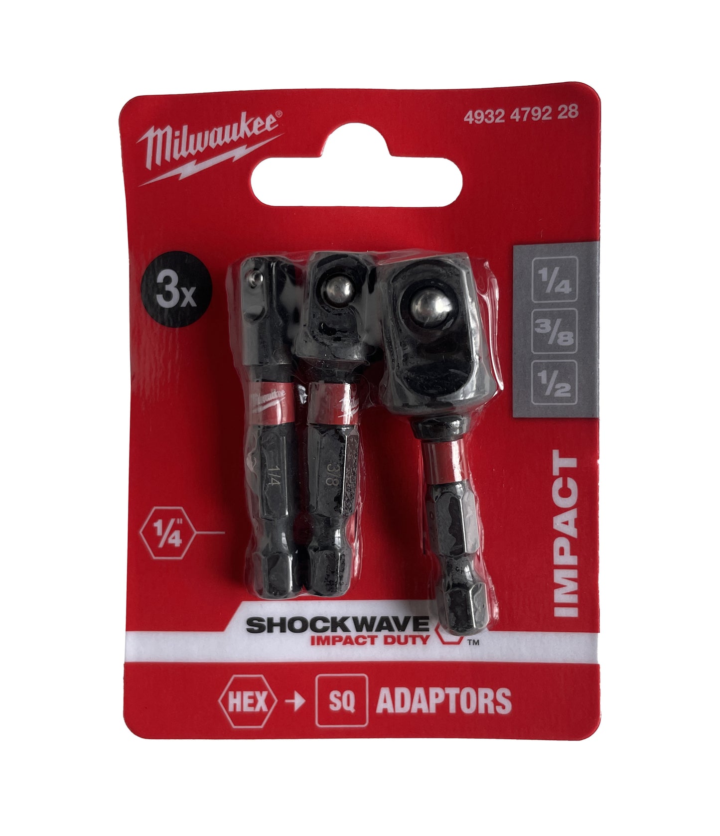 Jeu de 3 adaptateurs SHOCKWAVE IMPACT DRILL Milwaukee