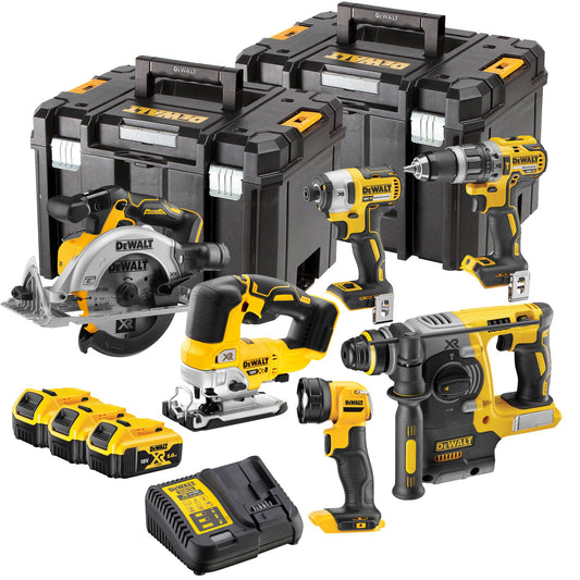 Kit 6 outils 18V + 3bat 5Ah + Chargeur DCB115 + 2x TSTAK Dewalt DCK690P3T