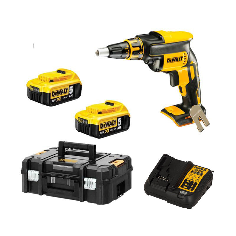 Visseuse pour plaques de plâtre 18V 2 batteries 5.0Ah avec étui Dewalt DCF620P2