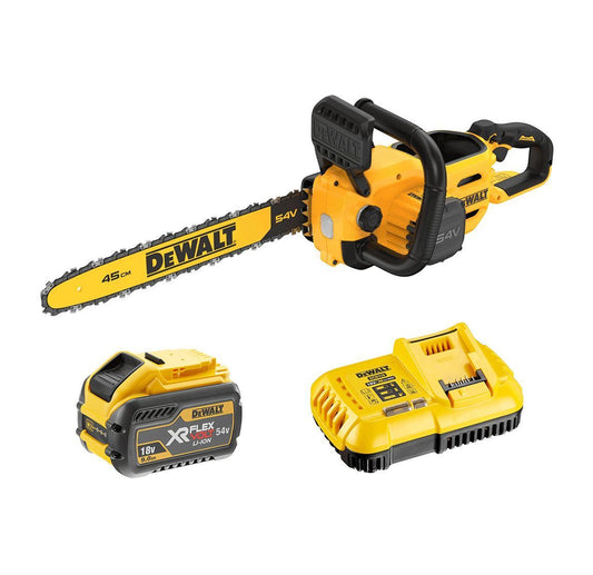 Tronçonneuse 45cm + Batterie Flexvolt 9Ah + chargeur Dewalt DCMCS574X1