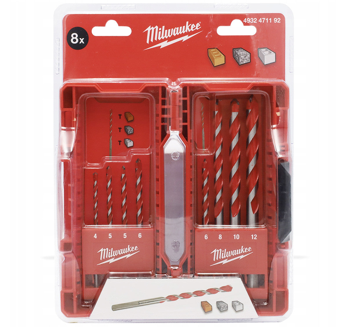 Coffret Plastique Super Drill 8pcs Milwaukee