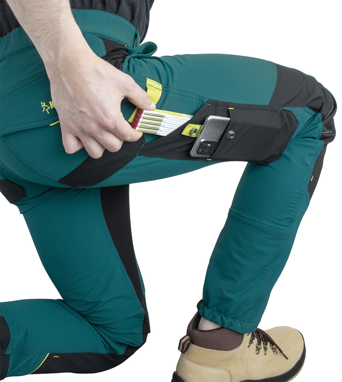 Pantalon de travail extensible Kapriol Dynamic pétrole/noir