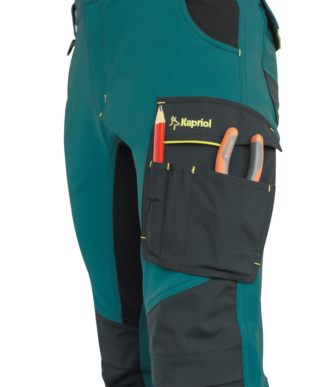 Pantalon de travail extensible Kapriol Dynamic pétrole/noir