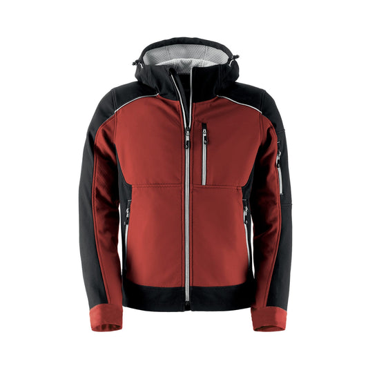 Veste de travail Softshell Kapriol Dynamic rouge/noir
