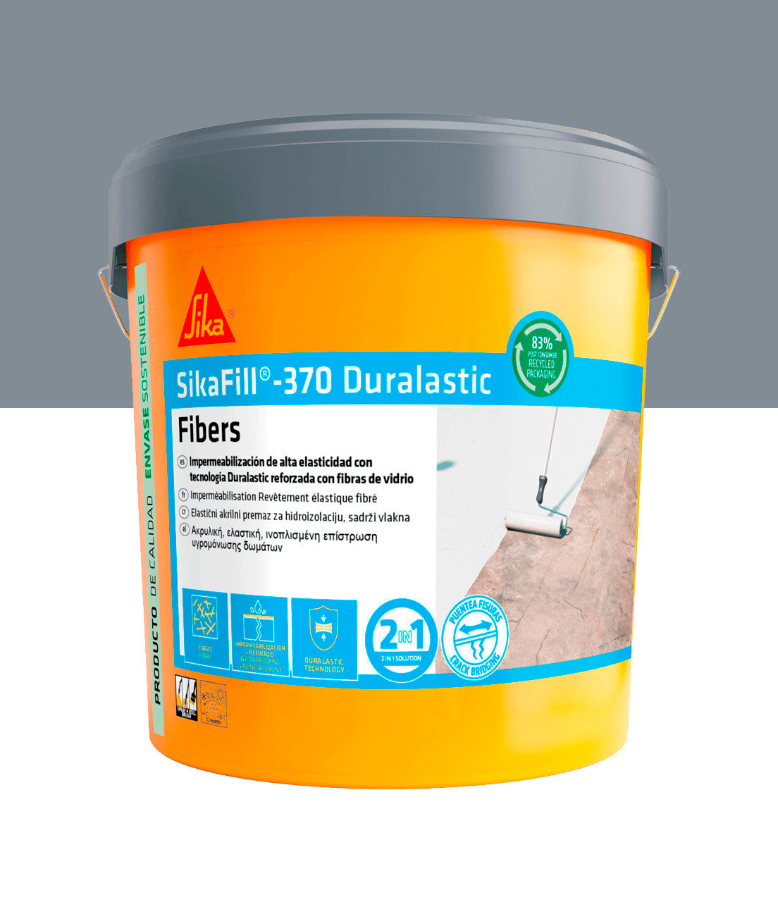 Sikafill-370 Fibres Peinture Imperméable Pot 5kg