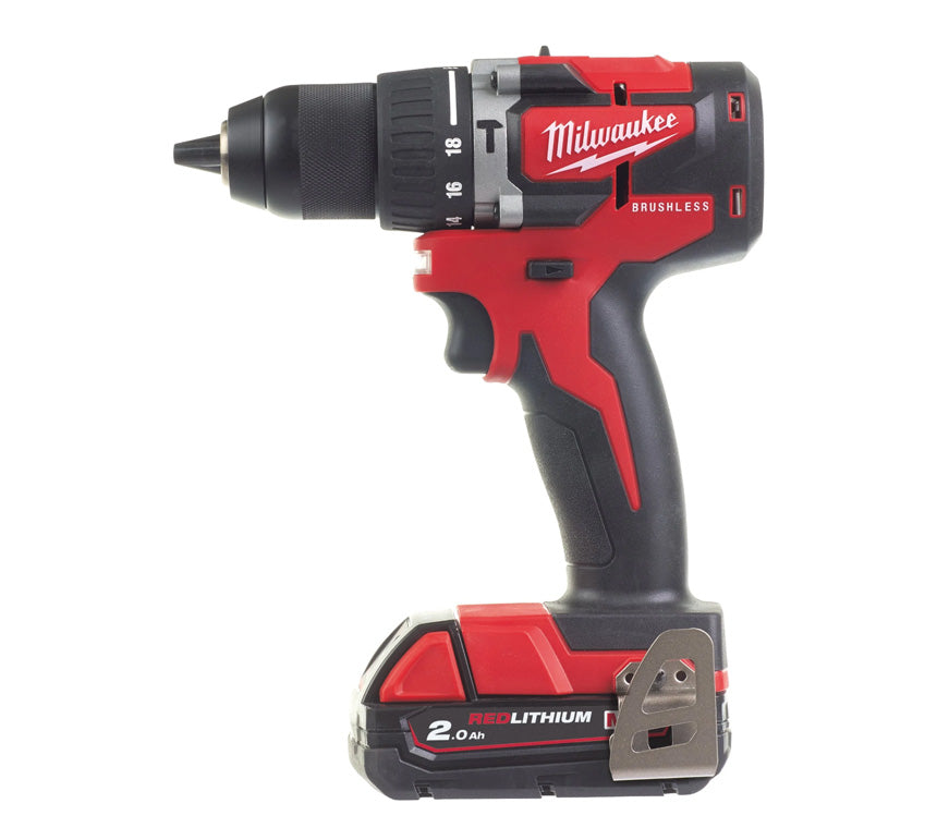 Perceuse à percussion M18 avec 2 batteries 2Ah + Chargeur + Mallette Milwaukee M18 CBLPD-202C