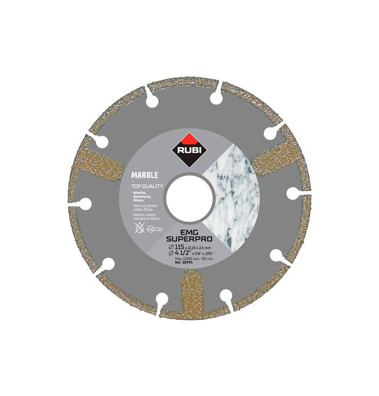 Disque diamant en marbre électrolytique EMG SUPERPRO 115mm Rubi 30995