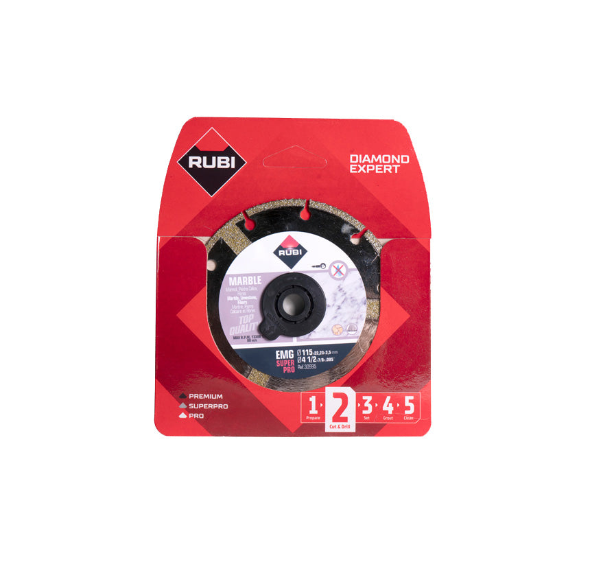 Disque diamant en marbre électrolytique EMG SUPERPRO 115mm Rubi 30995