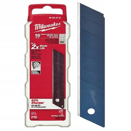 Lames de coupe 25mm 10 unités Milwaukee 4932480108