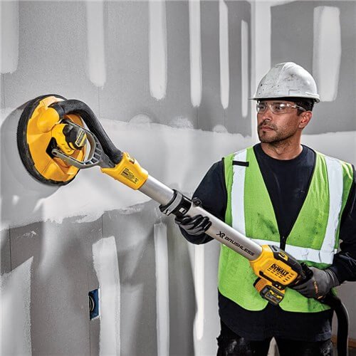 Ponceuse télescopique XR 18V sans balais pour plaques de plâtre avec 2 batteries 6.0Ah Dewalt DCE800T2