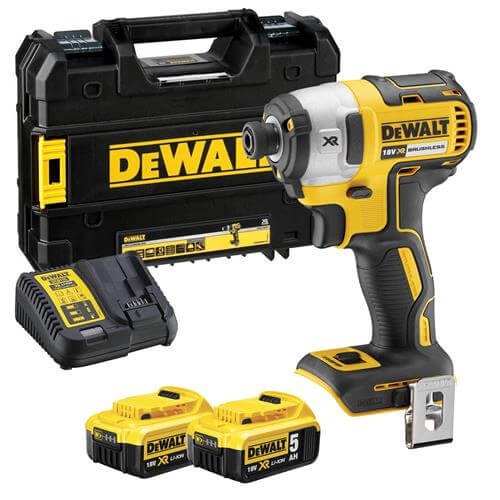 Dewalt DCF887P2 18V XR Brushless Impact Driver 205Nm avec 2 x 5Ah batteries et le boîtier