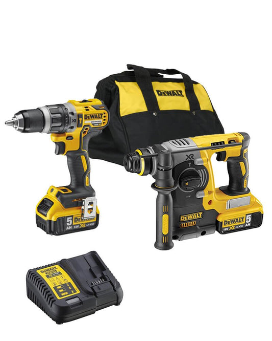 Set Dewalt DCK289P2 18V XR - Marteau électropneumatique + Marteau perforateur + Sac + 2 Batteries LI-ION 5.0Ah