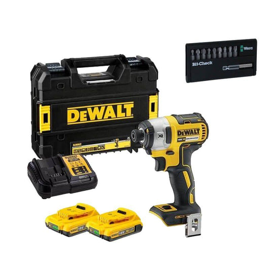 Visseuse à chocs 18V XR sans balais 205Nm avec 2 batteries 2Ah + jeu d'embouts Dewalt DCF887D2X