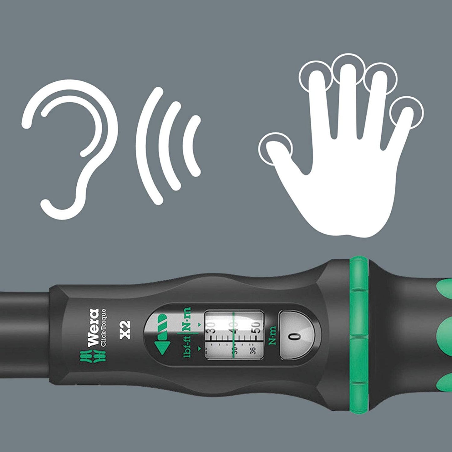 Clé dynamométrique pour outils dinsertion 10-50 Nm Wera Click-Torque X 2 ref.075652