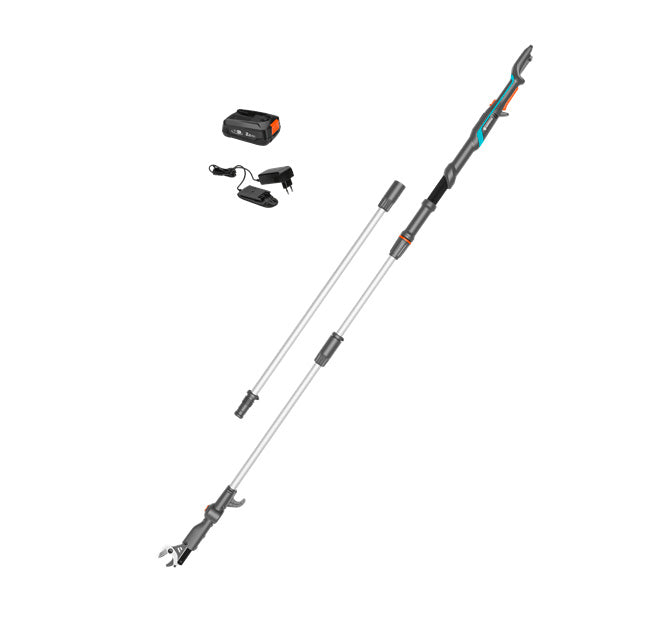 Ensemble coupe-branches télescopique Highcut 360/18V P4A chargeur + batterie Gardena 14776-20