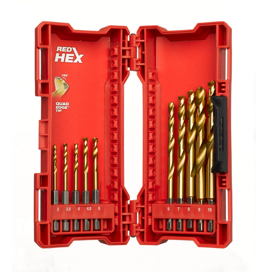 Tousse 10 mèche SHOCKWAVE HSS-G TIN RED HEX Milwaukee