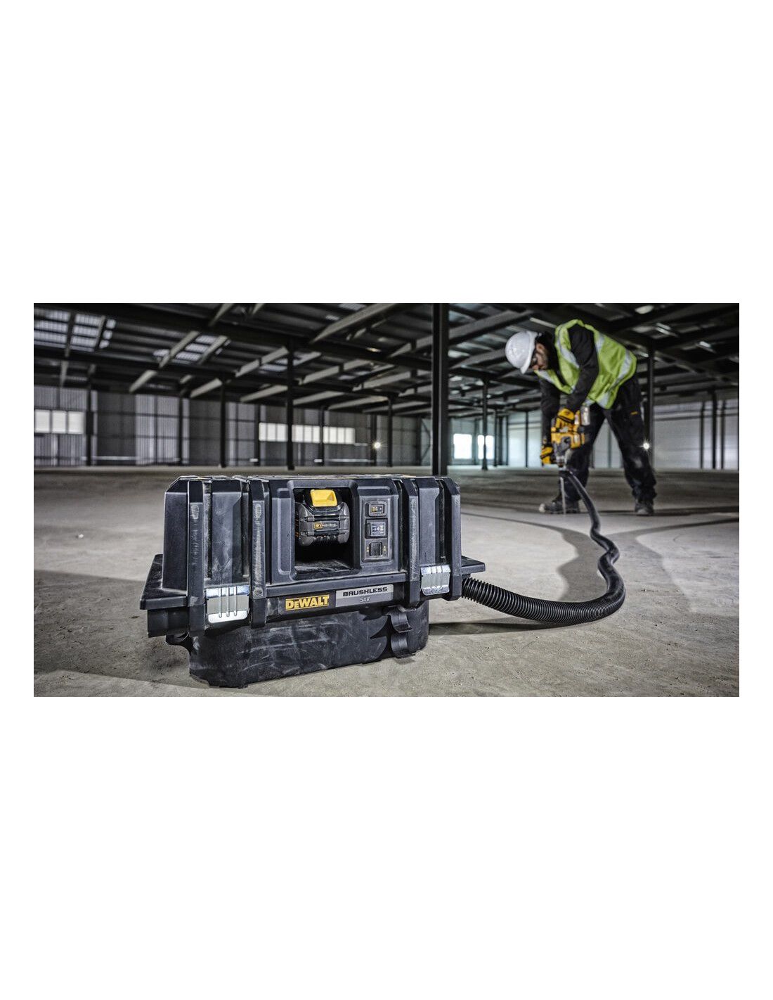 Dewalt 54V XR Flexvolt M-Class XR Aspirateur pour solides et liquides + 2 batteries 6.0Ah et chargeur DCV586MT2