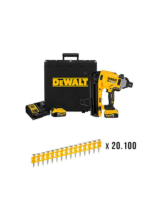 Cloueur à béton et à acier 18V DCN890P2 + 20.100 clous 20mm Dewalt