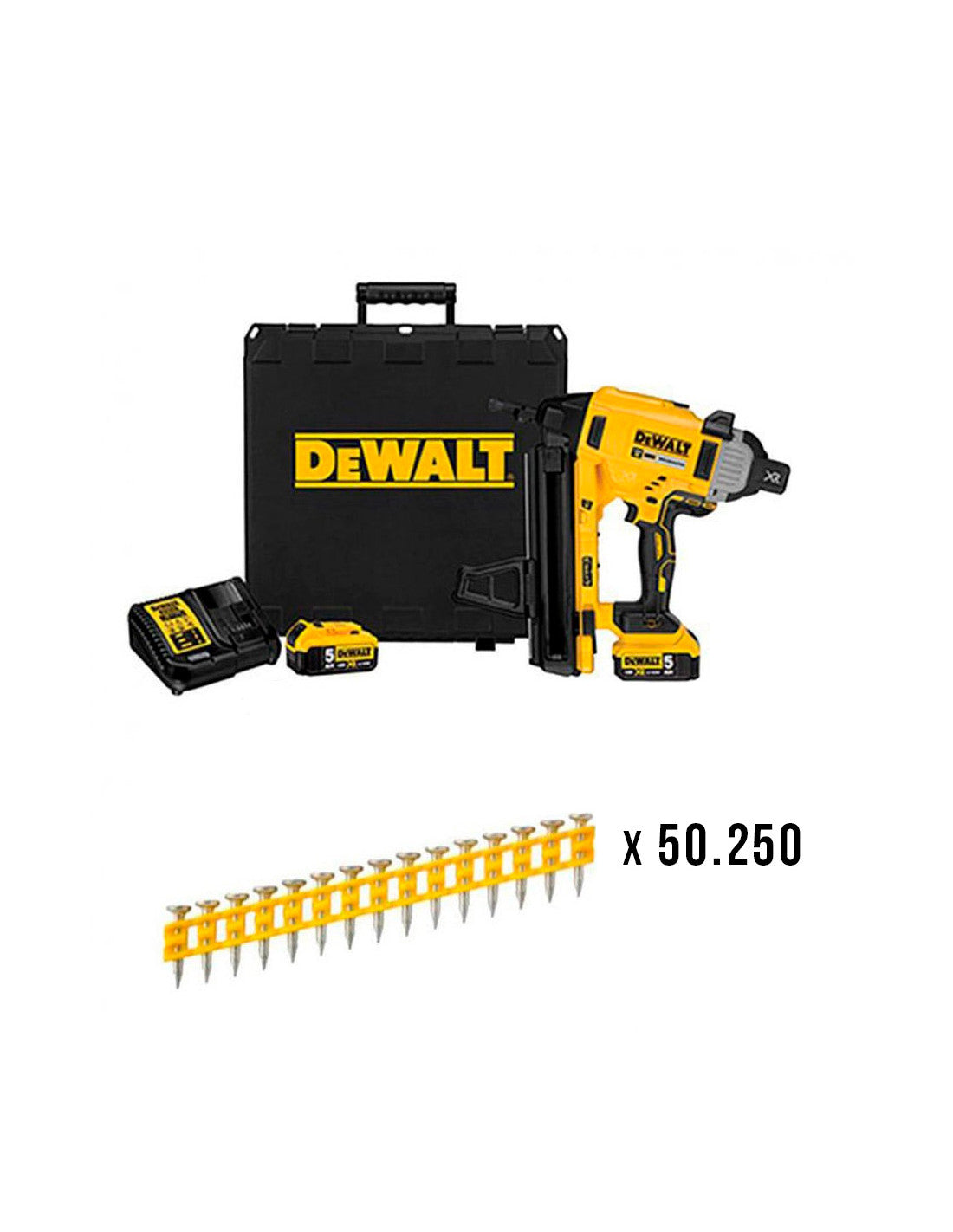 Cloueur à béton et à acier 18V DCN890P2 + 50.250 clous 20mm Dewalt