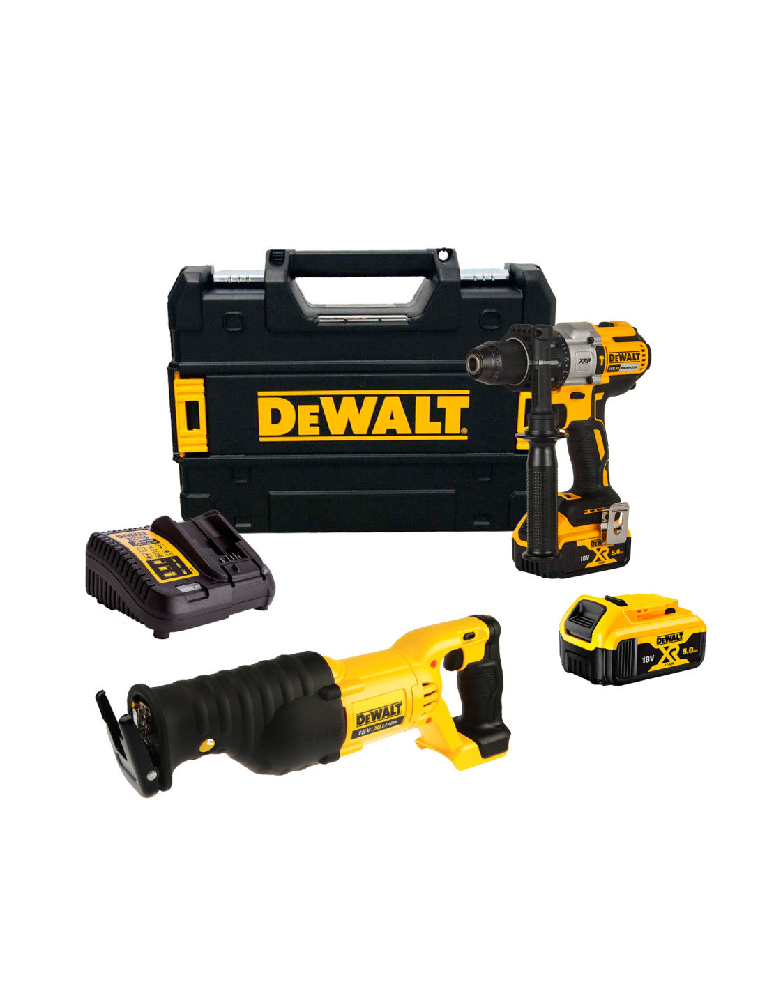 Combo Dewalt CPROF139 Marteau perforateur DCD996P2 + Scie à guichet DCS380N