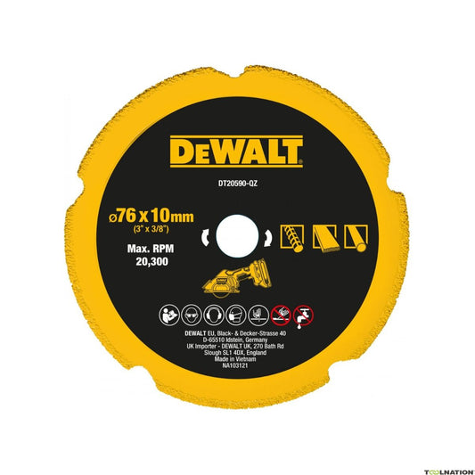 Disque diamant multi-matériaux 73mm Dewalt DT20590