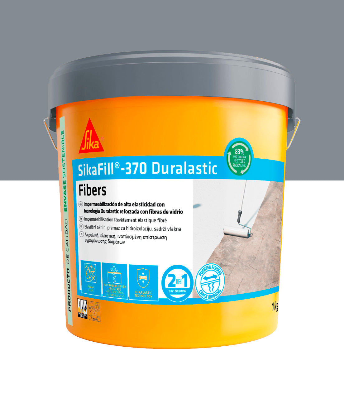 Pot de peinture imperméable Sikafill-370 Fibres 20 kg