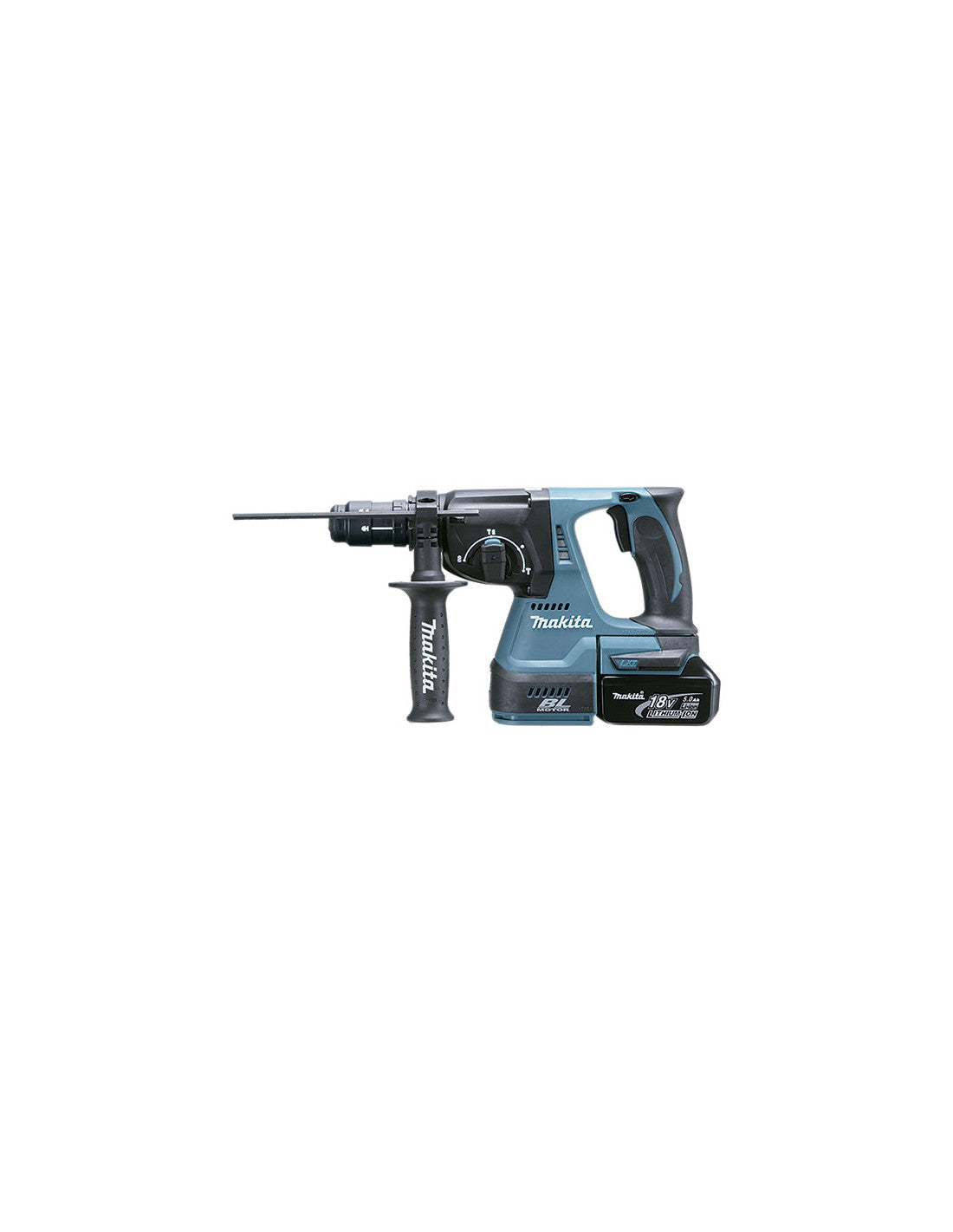 Kit combiné meuleuse DGA504ZJ + marteau léger DHR243RTJ 18V avec 2 batteries 5.0Ah et mallettes de transport DLX2125TJ1 Makita