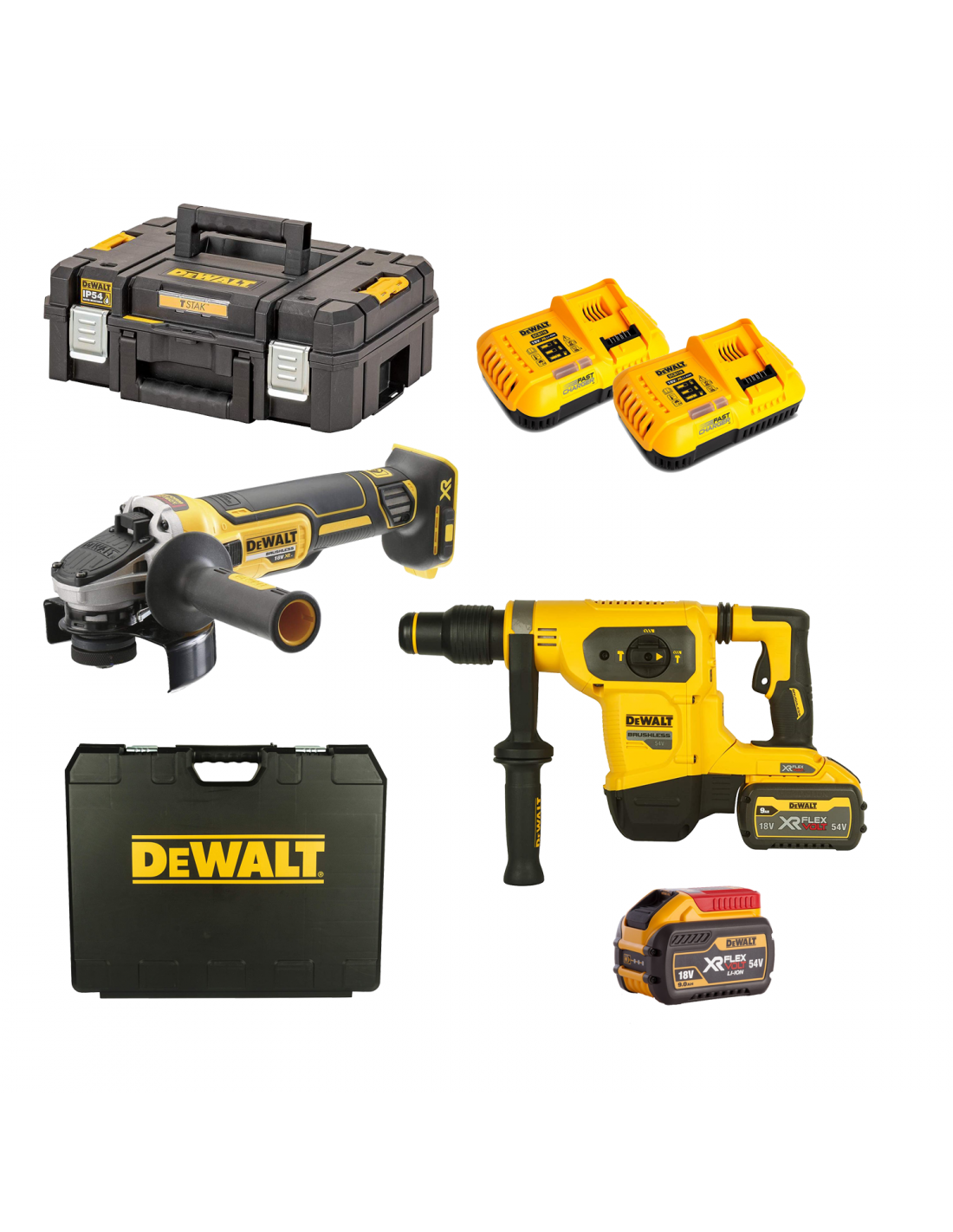 Kit marteau + meuleuse Dewalt Flexvolt 54V CPROF400