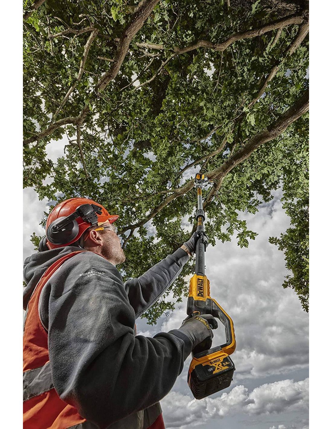 Dewalt DCMPS567P1 Sécateur à perche haute 18V 450cm alimenté par batterie avec batterie 5Ah