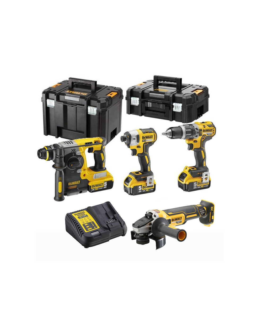 DeWalt Kit 4 outils XR 18V 5Ah - DCK422P3T-QW