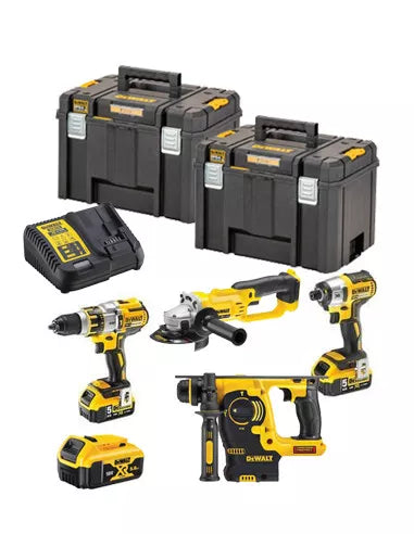 Ensemble Dewalt DCK483P3T - DCH253 + DCD996 + DCF887 + DCG412 + 3 bat 5.0Ah + DCB115 + 2 TSTAK VI