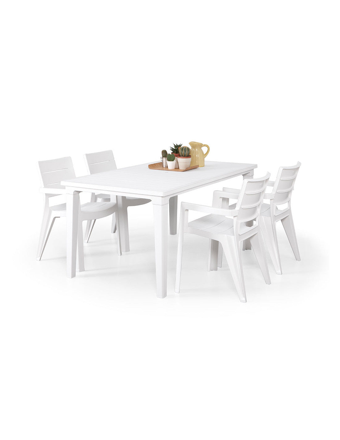 Ensemble future table + 4 chaises Julie White Curver