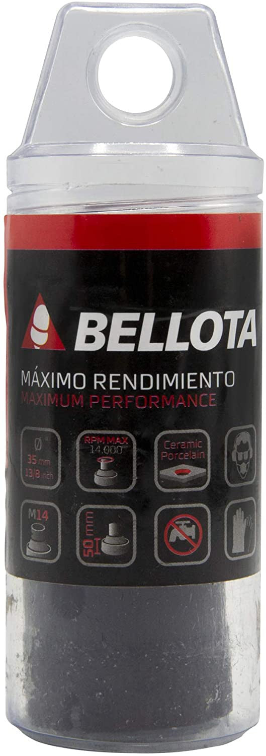 Corona de diamante de corte en secopara perforar materiales de diferentes espesores M14 D35 Bellota 5075035