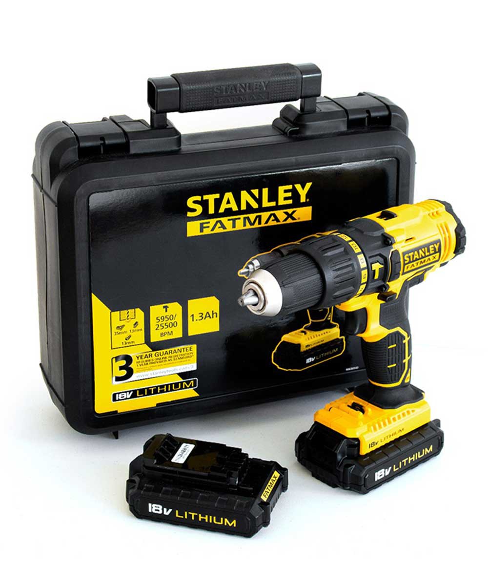Taladro percutor Stanley FMC626C2K – 18V 2 bat. 1,3Ah con maletín