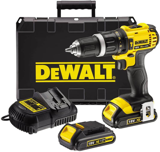 Taladro Percutor XR 18V 60nm con 2 Baterías 1,5ah y maletín Dewalt DCD785C2 DEWALT - 1
