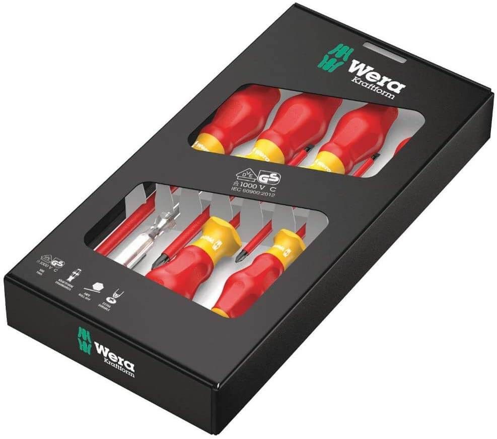Juego destornilladores aislados Kraftform Comfort VDE + Probador monopolar de fases 7 piezas Wera 1160 i/7 WERA - 2