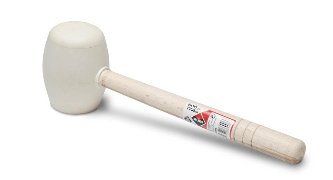 Maillet en caoutchouc blanc Face plate/Sphère Rubi 500 g